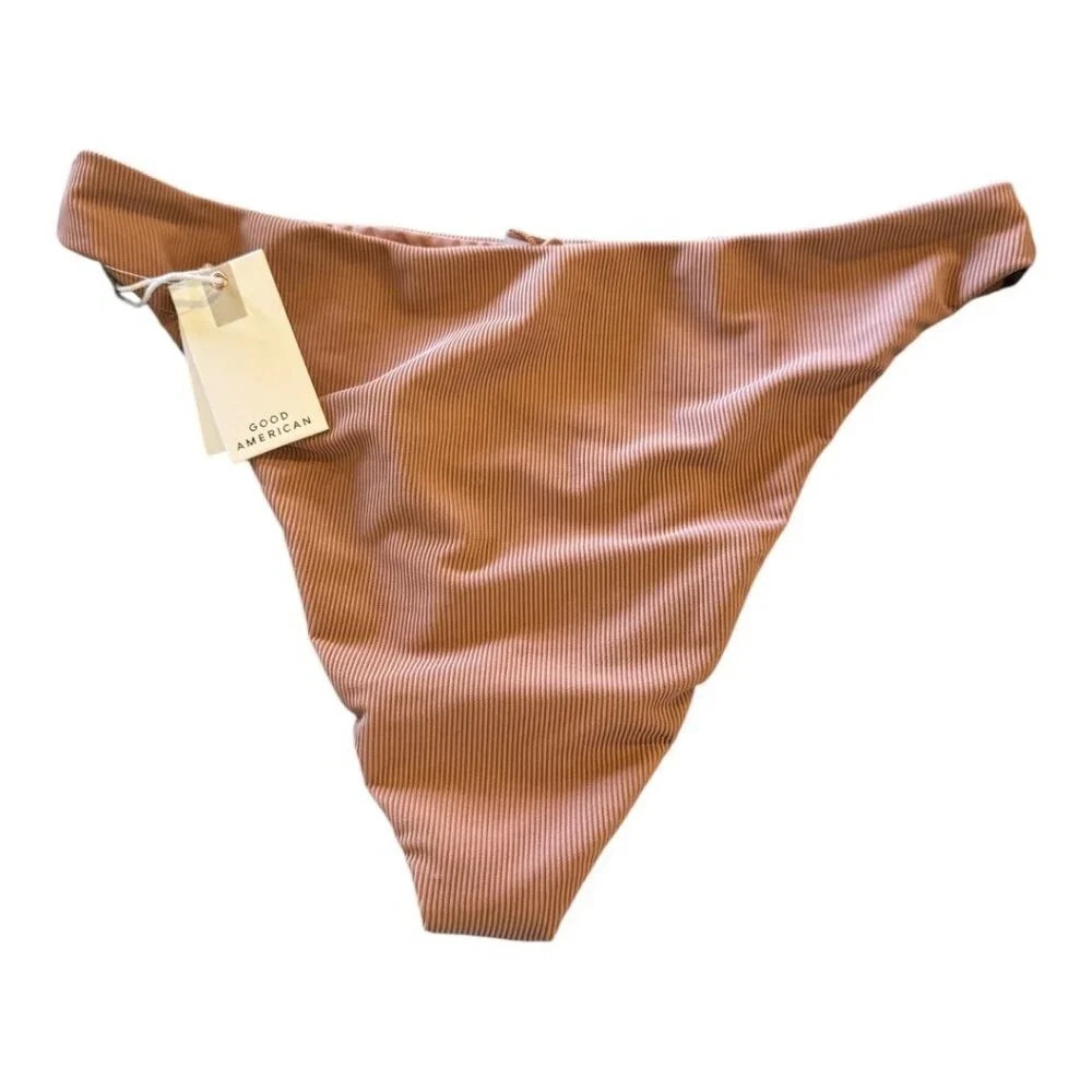 Good American‎ Bikini Bottom Women 2X Desert Rose Rib Better Cheeky NWT Swimwear